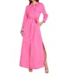 L'agence Cameron Linen-blend Shirt Dress In Multi