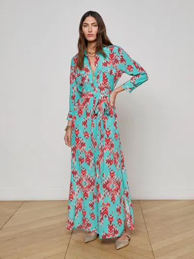 L Agence Cameron Silk Shirt Dress