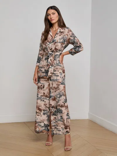 L Agence Cameron Silk Shirt Dress