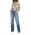 L Agence Camille Button-front Blouse In Multi
