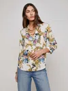 L Agence Camille Button-front Blouse In Multi