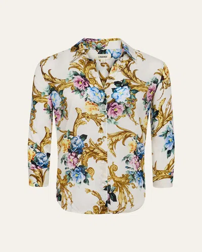 L Agence Camille Button-front Blouse In White
