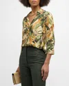 L AGENCE CAMILLE JUNGLE PRINTED BLOUSE
