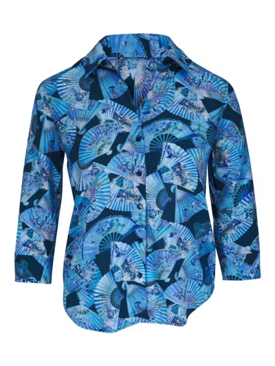 L Agence Camille Shirt In Blue