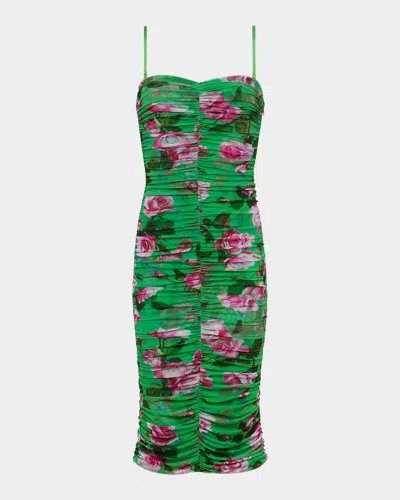 L Agence Caprice Strapless Midi Dress