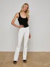 L Agence Cara Low-rise Bootcut Jean In Blanc