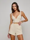 L Agence Castalia Knit Bra Top In White