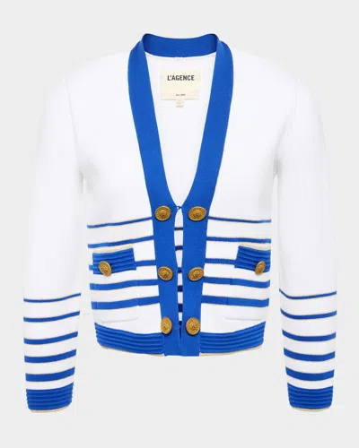 L Agence Catie Knit V-neck Blazer