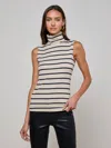 L Agence Ceci Sleeveless Turtleneck In White