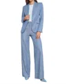 L Agence Chamberlain Linen-blend Blazer In Multi