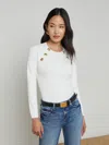 L'agence Chamberlain Knit Blazer In Ivory/gold