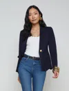 L Agence Chamberlain Knit Blazer In Midnight/gold