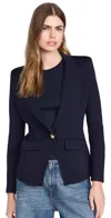 L Agence Chamberlain Knit Blazer In Midnight/gold