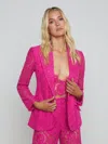 L Agence Chamberlain Lace Blazer In Light Ruby