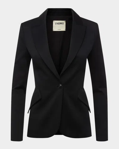 L Agence Chamberlain Single-breasted Blazer In Black