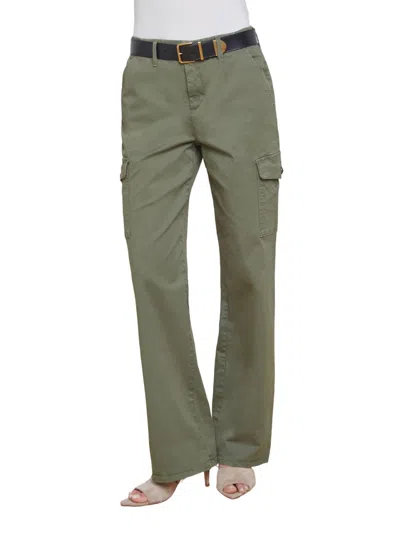 L Agence Channing High Rise Trek Trouser In Clover In Green