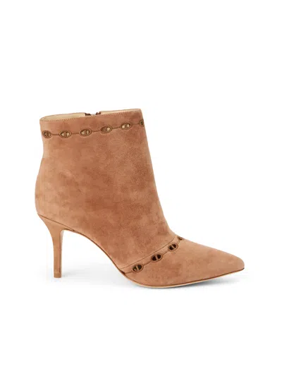 L Agence Chante Suede Bootie In Sand Suede