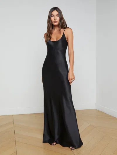 L'agence Charmaine Silk Gown In Black