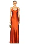 L Agence Charmaine Silk Gown In Clay