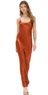 L Agence Charmaine Silk Gown In Clay