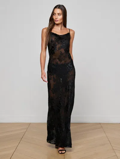 L Agence Christine Dress In Black