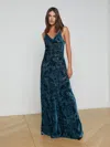 L'agence Christine Dress In Deep Teal In Deep Teal Rococo