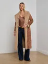 L Agence Citron Faux Fur Maxi Coat In Brown