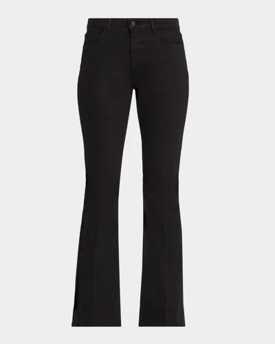 L Agence Clara Low-rise Bootcut Jeans In Black