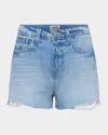 L'agence Clark High-rise Cut-off Denim Shorts In Fontana Destruct