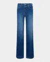 L Agence Joanne Low-rise Wide-leg Jeans In Palermo In Blue