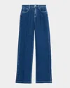 L'agence Clayton High Rise Wide-leg Jeans In Blue