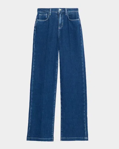 L Agence Clayton High Rise Wide-leg Jeans In Blue