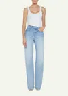 L Agence Clayton High Rise Wide Leg Jeans In Fontana In Blue