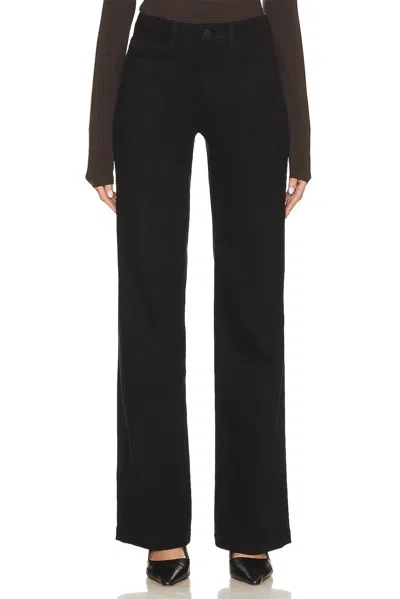 L Agence Clayton High Rise Wide Leg Jeans In Noir In Black