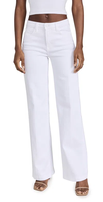 L Agence Clayton Wide Leg Jeans Blanc