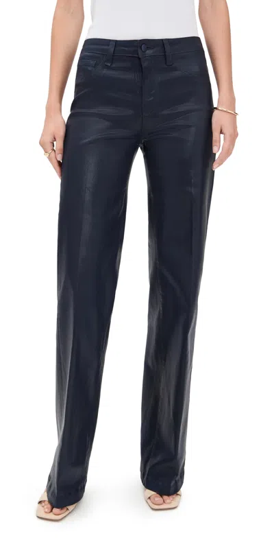 L Agence Clayton Wide Leg Jeans Deep Midnight Coated