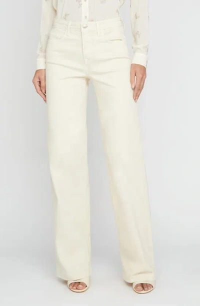 L Agence Clayton High Rise Wide-leg Jeans In Oat