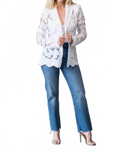 L'AGENCE CLEMENTINE BLAZER IN WHITE