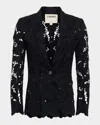 L Agence Clementine Eyelet-embroidered Blazer