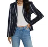 L Agence Clementine Jacket In Midnight Multi Stripe In Multi