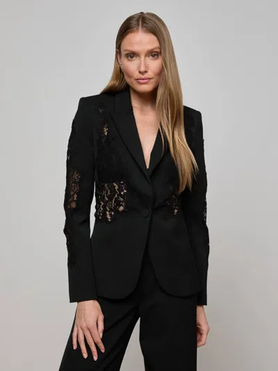 L Agence Clementine Lace Blazer In Black