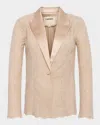 L Agence Clementine Lace Blazer In Doeskin