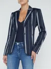 L Agence Clementine Stripe Blazer In Blue In Blue
