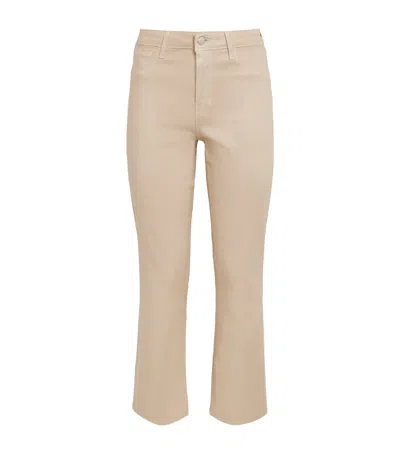 L Agence Coated Tati Cropped High-rise Jeans In Neutral