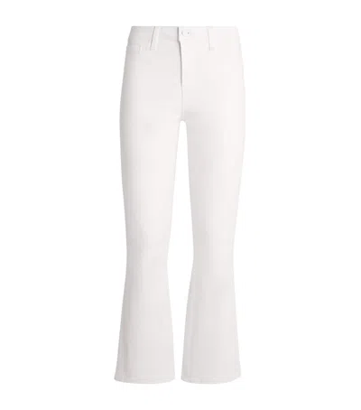 L Agence Coated Tati Micro-boot Jeans In White