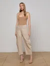 L Agence Cody Cropped Barrel-leg Jean In Brown