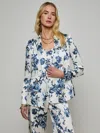 L Agence Painterly Floral Colin Double-breasted Blazer In Multi