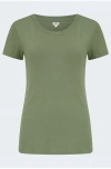 L AGENCE CORY CREW NECK TEE IN CLOVER