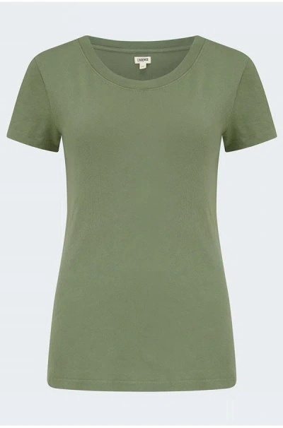 L Agence Cory Crew Neck Tee In Clover In Green