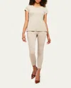 L Agence - Cori Scoop Tee In Biscuit In Biscuit